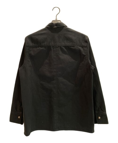 CHROME HEARTS（クロムハーツ）CHROME HEARTS (クロムハーツ) クロスコンチョデニムカバーオールシャツ ブラック サイズ:Lの古着・服飾アイテム