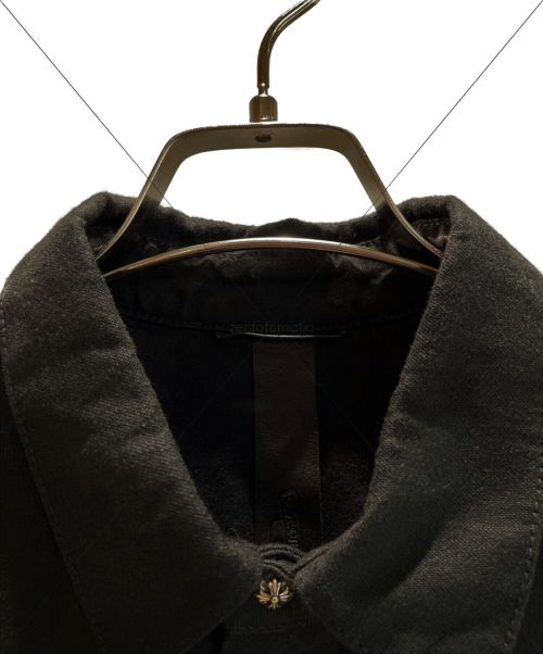 CHROME HEARTS（クロムハーツ）CHROME HEARTS (クロムハーツ) クロスコンチョデニムカバーオールシャツ ブラック サイズ:Lの古着・服飾アイテム