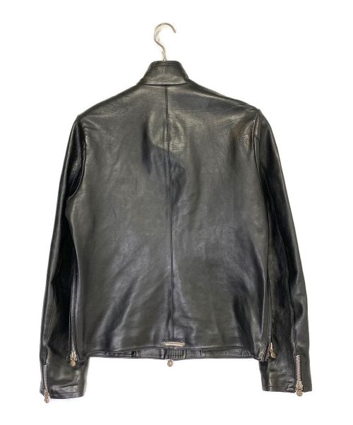 CHROME HEARTS（クロムハーツ）CHROME HEARTS (クロムハーツ) PERFECT LEATHER  JACKET ブラック サイズ:Lの古着・服飾アイテム