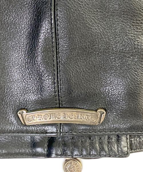 CHROME HEARTS（クロムハーツ）CHROME HEARTS (クロムハーツ) PERFECT LEATHER  JACKET ブラック サイズ:Lの古着・服飾アイテム