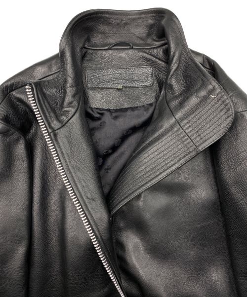 CHROME HEARTS（クロムハーツ）CHROME HEARTS (クロムハーツ) PERFECT LEATHER  JACKET ブラック サイズ:Lの古着・服飾アイテム