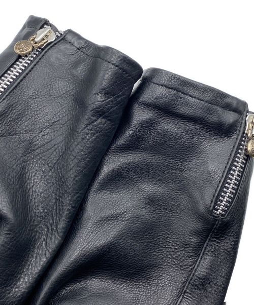 CHROME HEARTS（クロムハーツ）CHROME HEARTS (クロムハーツ) PERFECT LEATHER  JACKET ブラック サイズ:Lの古着・服飾アイテム