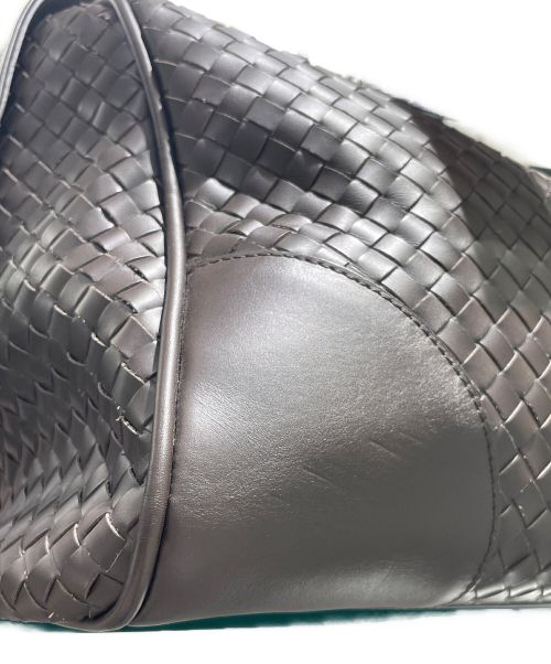 BOTTEGA VENETA（ボッテガベネタ）BOTTEGA VENETA (ボッテガベネタ) イントレチャート ボストンバッグ ブラウンの古着・服飾アイテム