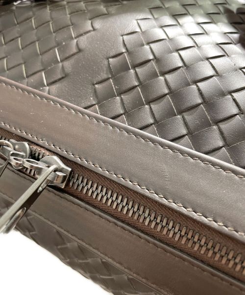 BOTTEGA VENETA（ボッテガベネタ）BOTTEGA VENETA (ボッテガベネタ) イントレチャート ボストンバッグ ブラウンの古着・服飾アイテム