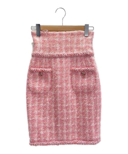 CHANEL（シャネル）CHANEL (シャネル) ツイードセットアップ ピンク サイズ:34の古着・服飾アイテム