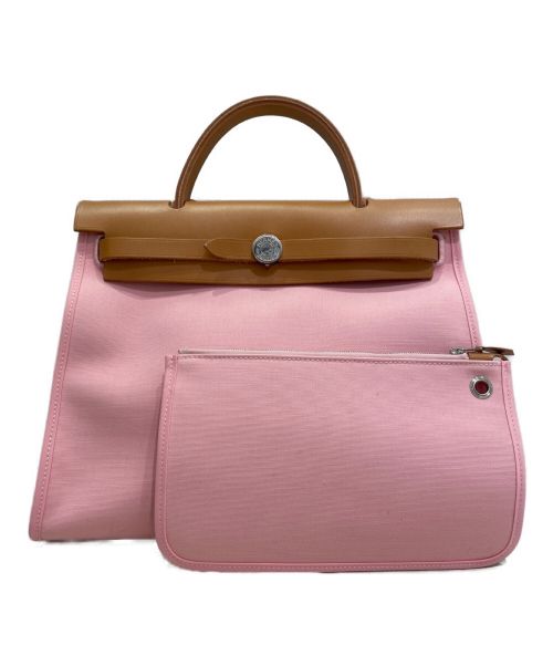 HERMES（エルメス）HERMES (エルメス) エールバッグジップPM ローズサクラ×キャメル サイズ:PMの古着・服飾アイテム