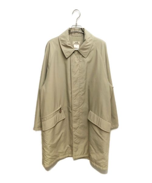 HERMES（エルメス）HERMES (エルメス) 中綿入ステンカラーコート ベージュ サイズ:48の古着・服飾アイテム