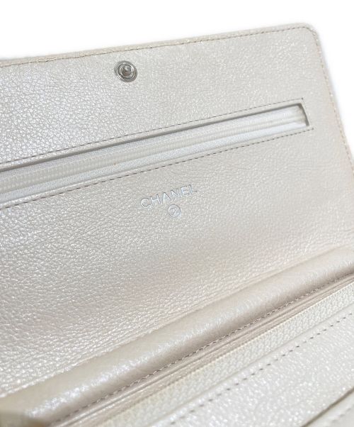 CHANEL（シャネル）CHANEL (シャネル) マトラッセチェーンウォレット アイボリーの古着・服飾アイテム