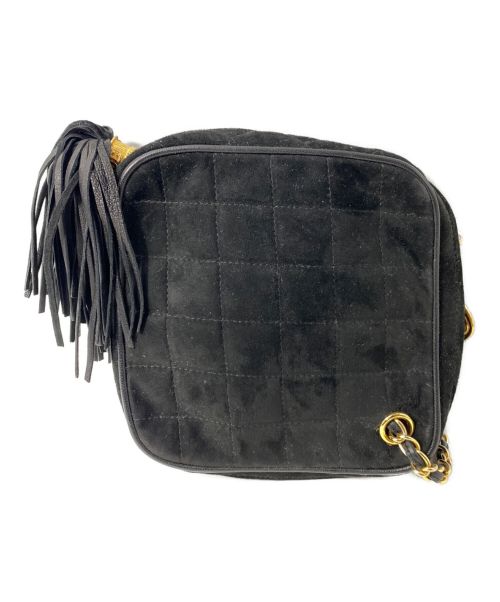 CHANEL（シャネル）CHANEL (シャネル) フリンジショルダーバッグ ブラックの古着・服飾アイテム
