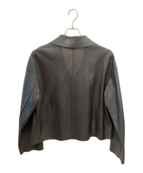 FENDI（フェンディ）FENDI (フェンディ) パンチングレザージャケット ブラック サイズ:40の古着・服飾アイテム
