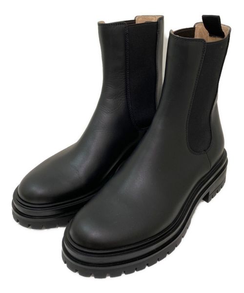 Gianvito Rossi（ジャンヴィト ロッシ）Gianvito Rossi (ジャンヴィト・ロッシ) CHESTERサイドゴアブーツ ブラック サイズ:37の古着・服飾アイテム