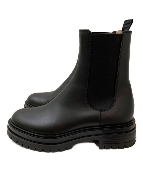 Gianvito Rossi（ジャンヴィト ロッシ）Gianvito Rossi (ジャンヴィト・ロッシ) CHESTERサイドゴアブーツ ブラック サイズ:37の古着・服飾アイテム