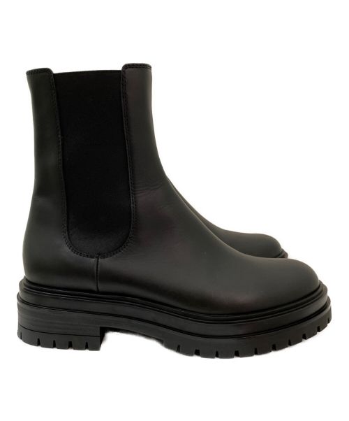 Gianvito Rossi（ジャンヴィト ロッシ）Gianvito Rossi (ジャンヴィト・ロッシ) CHESTERサイドゴアブーツ ブラック サイズ:37の古着・服飾アイテム