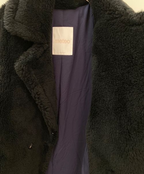 yves salomon（イヴサロモン）yves salomon (イヴサロモン) ボアコート ブラック サイズ:34の古着・服飾アイテム