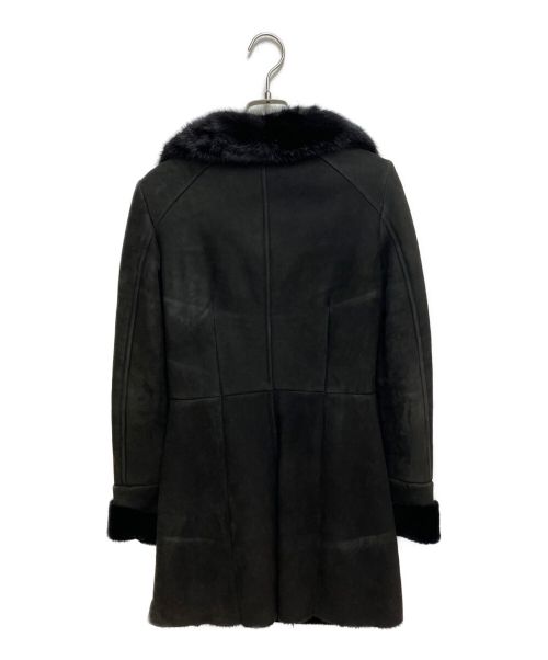 PRADA（プラダ）PRADA (プラダ) ミンクファー付ムートンコート ブラウン サイズ:38の古着・服飾アイテム