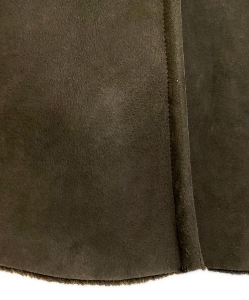 PRADA（プラダ）PRADA (プラダ) ミンクファー付ムートンコート ブラウン サイズ:38の古着・服飾アイテム