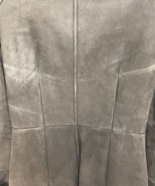 PRADA（プラダ）PRADA (プラダ) ミンクファー付ムートンコート ブラウン サイズ:38の古着・服飾アイテム
