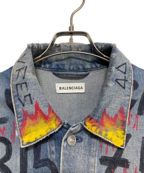 BALENCIAGA（バレンシアガ）BALENCIAGA (バレンシアガ) グラフィティ オーバーサイズデニムジャケット サイズ:34の古着・服飾アイテム