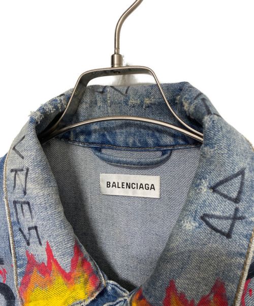 BALENCIAGA（バレンシアガ）BALENCIAGA (バレンシアガ) グラフィティ オーバーサイズデニムジャケット サイズ:34の古着・服飾アイテム