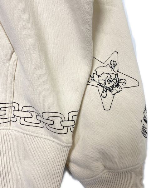 GIVENCHY（ジバンシィ）GIVENCHY (ジバンシィ) Oversized Printed Jersey Hell Hoodie アイボリー サイズ:XSの古着・服飾アイテム