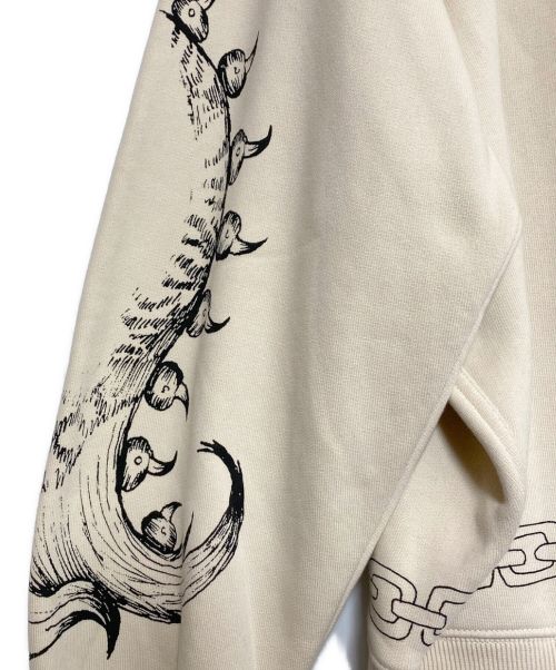 GIVENCHY（ジバンシィ）GIVENCHY (ジバンシィ) Oversized Printed Jersey Hell Hoodie アイボリー サイズ:XSの古着・服飾アイテム