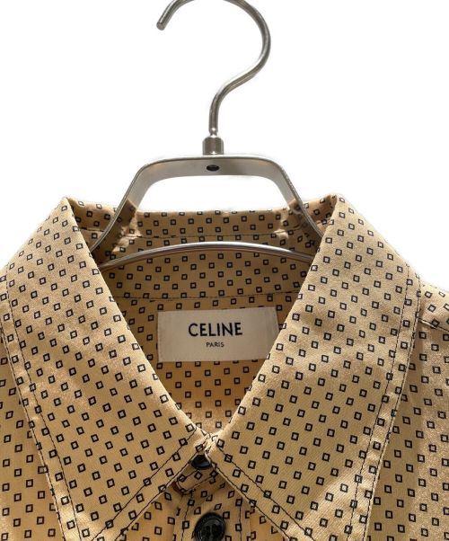 CELINE（セリーヌ）CELINE (セリーヌ) レーヨンドットシャツ ベージュ サイズ:38の古着・服飾アイテム