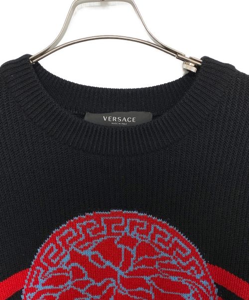 VERSACE（ヴェルサーチ）VERSACE (ヴェルサーチ) Medusa Intarsia Knit Sweater  サイズ:44の古着・服飾アイテム