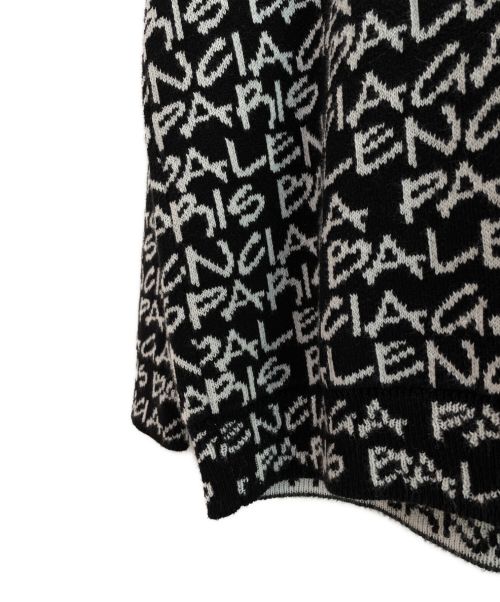 BALENCIAGA（バレンシアガ）BALENCIAGA (バレンシアガ) 総柄ロゴニット ブラック サイズ:XSの古着・服飾アイテム