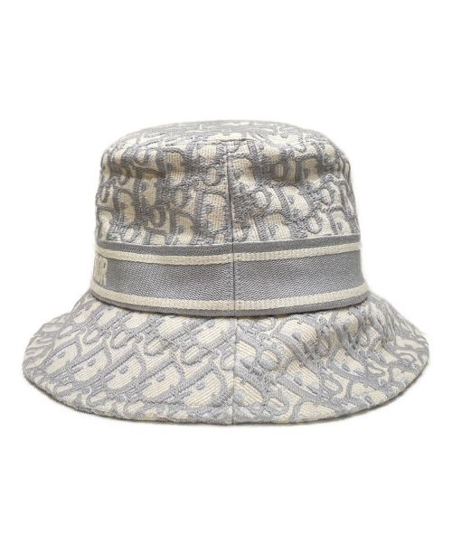 Christian Dior（クリスチャン ディオール）Christian Dior (クリスチャン ディオール) D-OBLIQUE ボブハット ライトグレー サイズ:57の古着・服飾アイテム