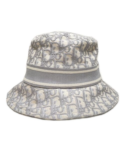 Christian Dior（クリスチャン ディオール）Christian Dior (クリスチャン ディオール) D-OBLIQUE ボブハット ライトグレー サイズ:57の古着・服飾アイテム