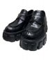 PRADA（プラダ）の古着「モノリス ブラッシュドレザー ローファー」｜ブラック