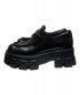 PRADA (プラダ) モノリス ブラッシュドレザー ローファー ブラック サイズ:38：89800円