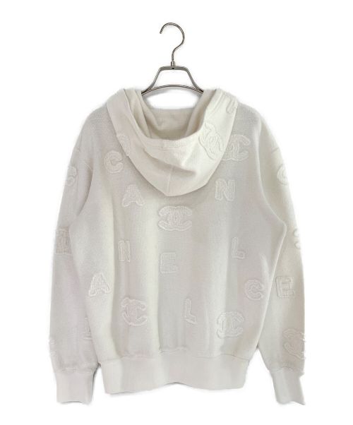 CHANEL（シャネル）CHANEL (シャネル) ココマークロゴプルオーバーパーカー ホワイト サイズ:XSの古着・服飾アイテム