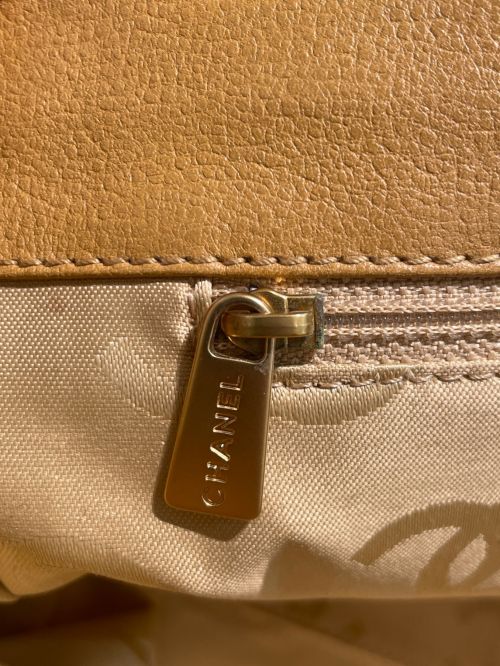 CHANEL（シャネル）CHANEL (シャネル) ウッド調プラチェーントートバッグ ナチュラルの古着・服飾アイテム