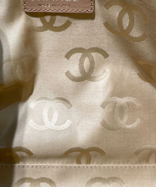 CHANEL（シャネル）CHANEL (シャネル) ウッド調プラチェーントートバッグ ナチュラルの古着・服飾アイテム