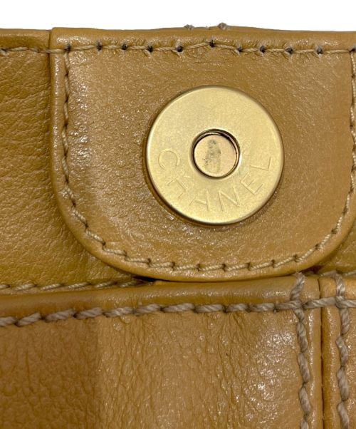 CHANEL（シャネル）CHANEL (シャネル) ウッド調プラチェーントートバッグ ナチュラルの古着・服飾アイテム