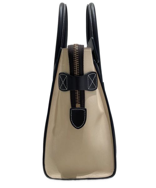 CELINE（セリーヌ）CELINE (セリーヌ) ラゲージマイクロショッパーバッグ ブラウン×ブラック サイズ:マイクロの古着・服飾アイテム