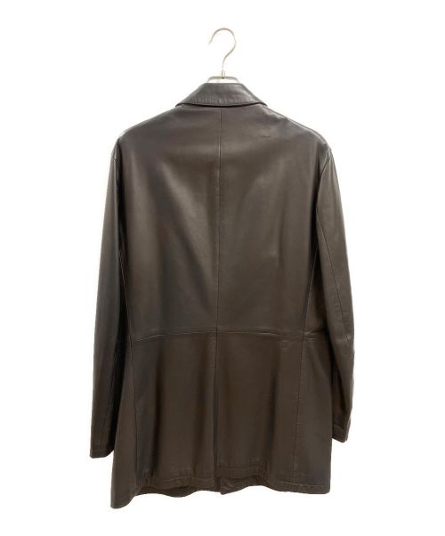 Salvatore Ferragamo（サルヴァトーレ フェラガモ）Salvatore Ferragamo (サルヴァトーレ フェラガモ) ナッパレザーコート ブラック サイズ:50の古着・服飾アイテム