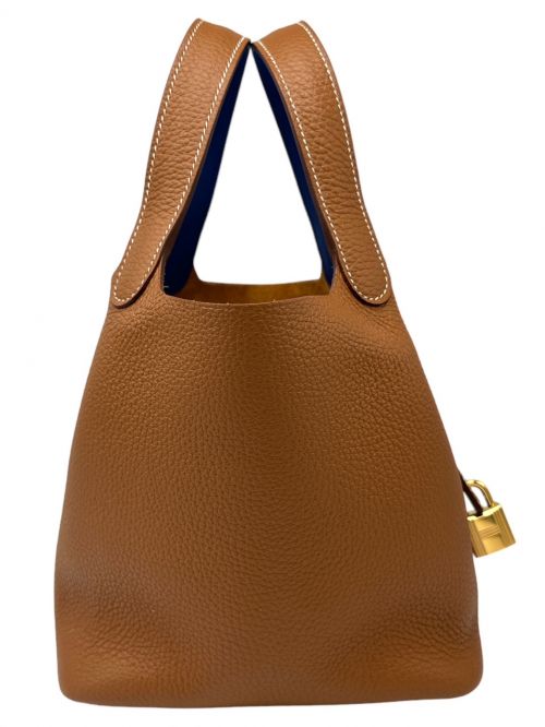 HERMES（エルメス）HERMES (エルメス) ピコタンロックPM エクラ ゴールド×ブルー サイズ:PMの古着・服飾アイテム