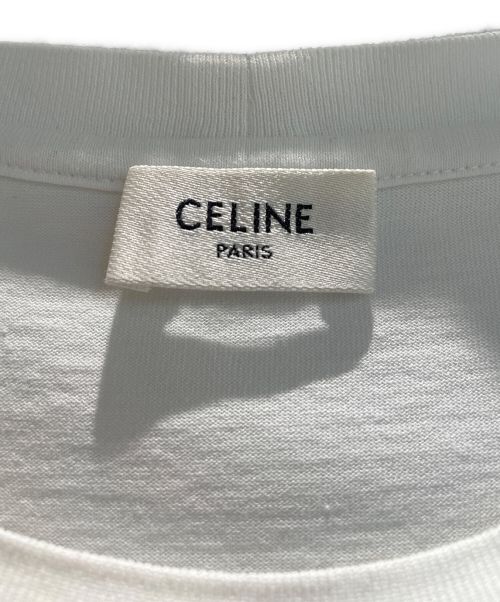 CELINE（セリーヌ）CELINE (セリーヌ) ロゴルーズTシャツ ホワイト サイズ:Mの古着・服飾アイテム