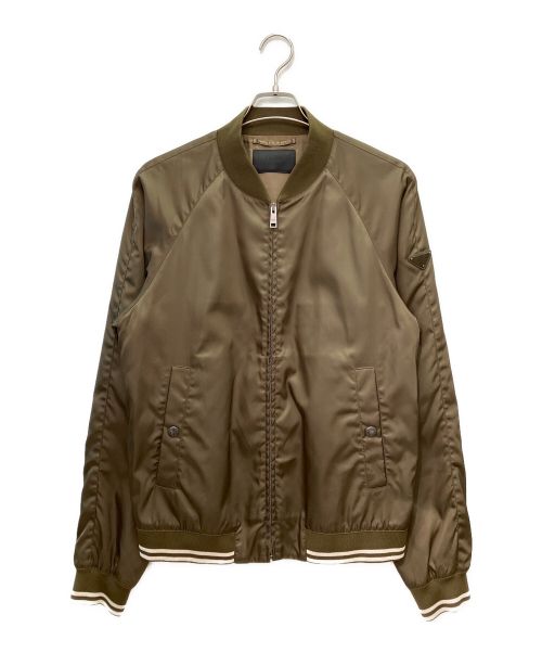 PRADA（プラダ）PRADA (プラダ) トライアングルプレートナイロンブルゾン オリーブ サイズ:50の古着・服飾アイテム