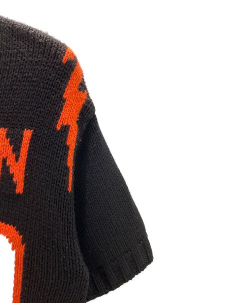 LOUIS VUITTON（ルイ ヴィトン）LOUIS VUITTON (ルイ ヴィトン) インタルシアフットボールショートスリーブニット ブラック サイズ:XSの古着・服飾アイテム