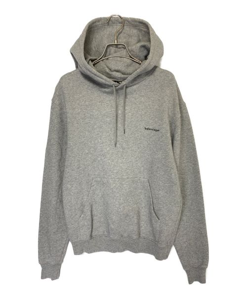BALENCIAGA（バレンシアガ）BALENCIAGA (バレンシアガ) ロゴプリントプルオーバーパーカー グレー サイズ:XSの古着・服飾アイテム