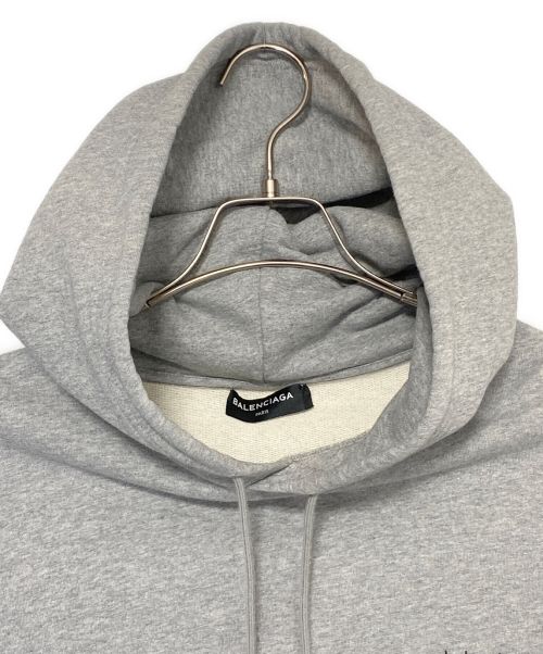 BALENCIAGA（バレンシアガ）BALENCIAGA (バレンシアガ) ロゴプリントプルオーバーパーカー グレー サイズ:XSの古着・服飾アイテム