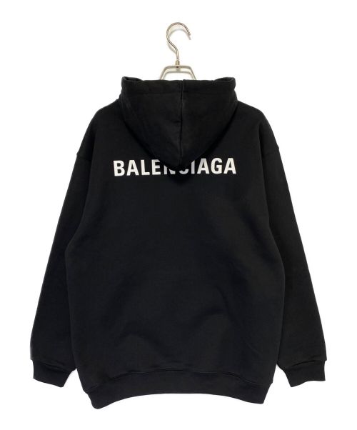 BALENCIAGA（バレンシアガ）BALENCIAGA (バレンシアガ) Medium Fit Hoodie ブラック サイズ:XSの古着・服飾アイテム