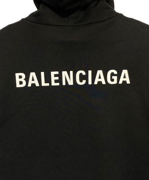BALENCIAGA（バレンシアガ）BALENCIAGA (バレンシアガ) Medium Fit Hoodie ブラック サイズ:XSの古着・服飾アイテム
