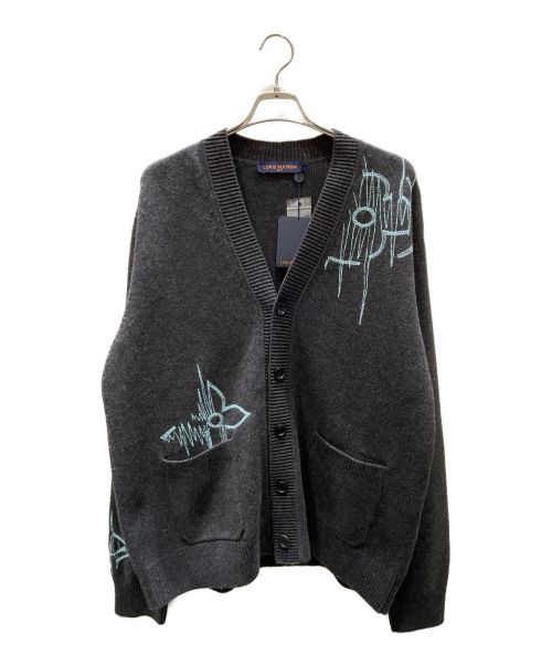 LOUIS VUITTON（ルイ ヴィトン）LOUIS VUITTON (ルイ ヴィトン) LVフリークエンシーカーディガン グレー サイズ:XL 未使用品の古着・服飾アイテム