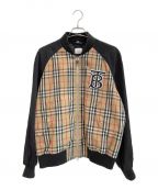 BURBERRYバーバリー）の古着「ノバチェック切替ジップブルゾン」｜ベージュ