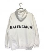 BALENCIAGAバレンシアガ）の古着「バックロゴプリントプルオーバーパーカー」｜ホワイト