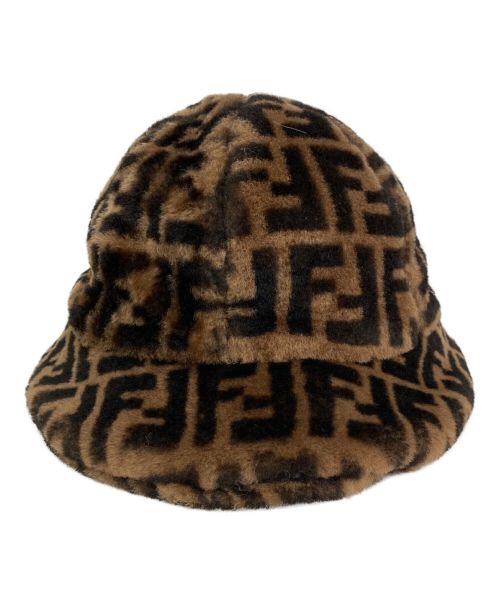 FENDI（フェンディ）FENDI (フェンディ) ズッカ柄バケットハット ブラウン サイズ:57cmの古着・服飾アイテム